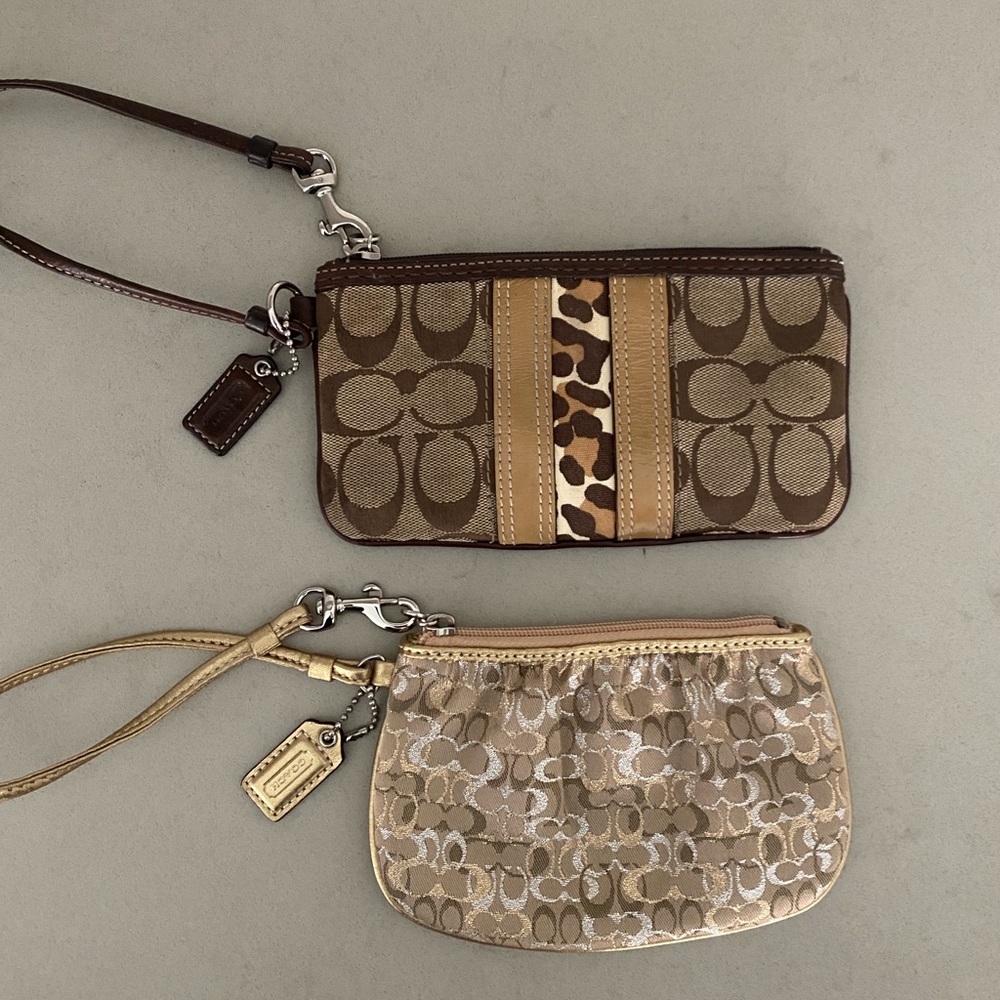 Two coach wristlets